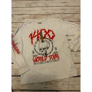 Trippie Redd 1400 World Tour Long Sleeve Graphic T-Shirt White XL Metal Skull